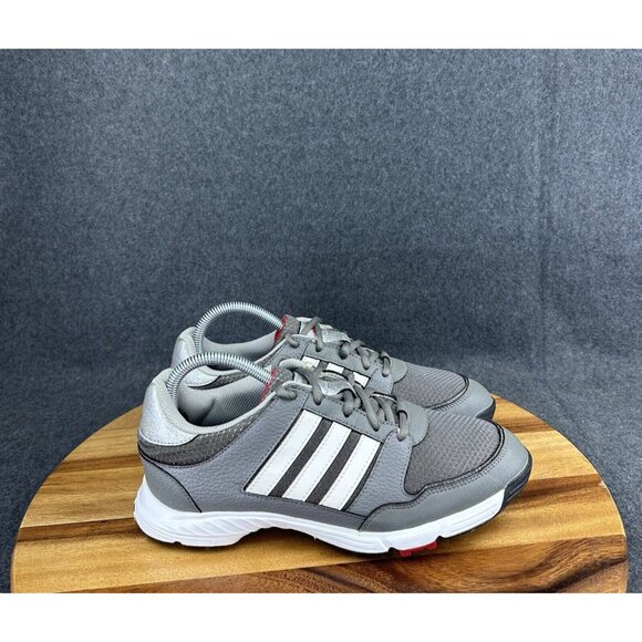 Adidas Mens 7.5 Tech Response 4.0 Spiked Golf Shoes Gray White Q47083 - Picture 1 of 12